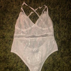 White lace bodysuit